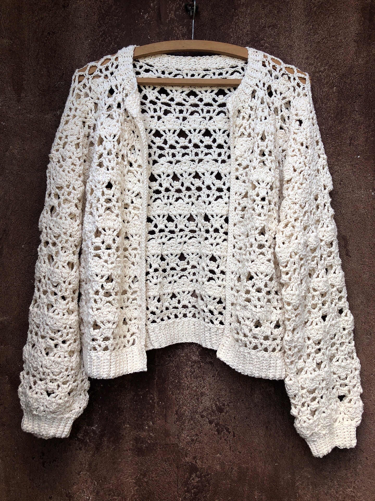 casaco de crochê feminino feito à mão Zelisse