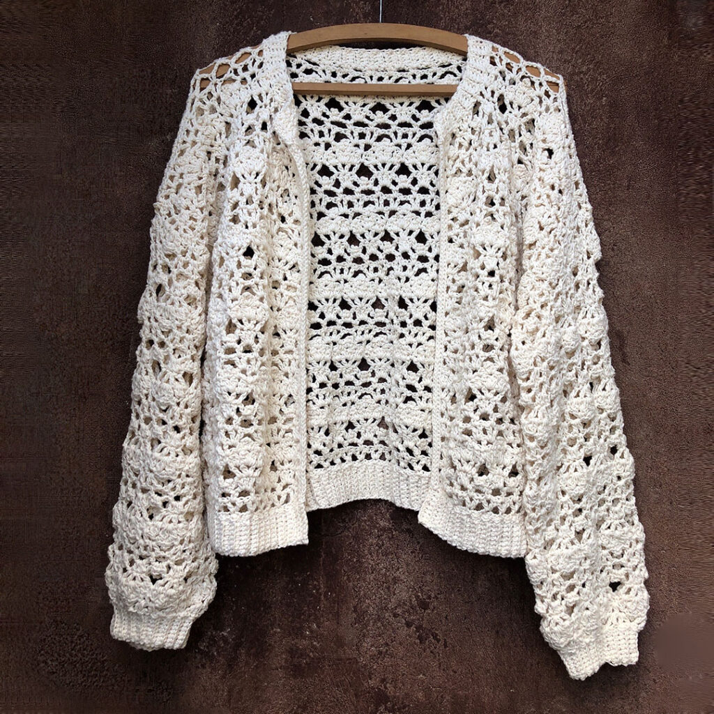 casaco de crochê feminino